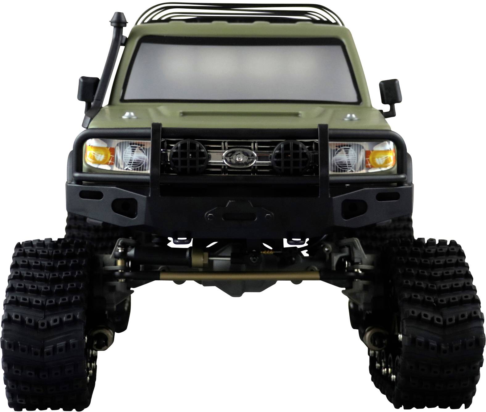 Amewi AMXRock RCX10PTS Scale Crawler Pick-Up mattgrün 1:10, RTR Brushed 1:10 RC Modellauto Elektro Crawler RtR 2,4GHz