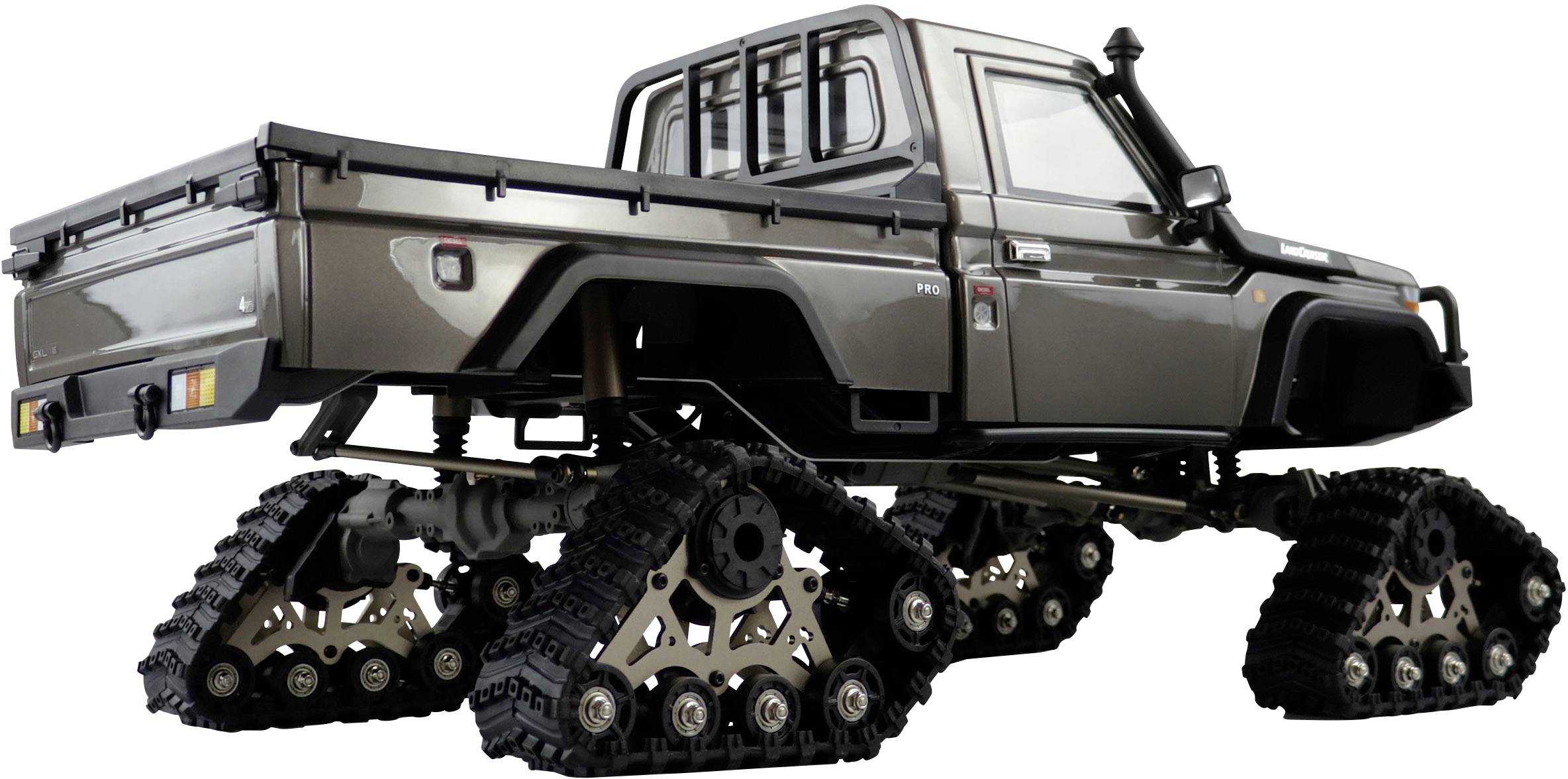 Amewi AMXRock RCX8PT Scale Crawler Pick-Up 1:8, RTR grau Brushed 1:8 RC Modellauto Elektro RtR 2,4GHz