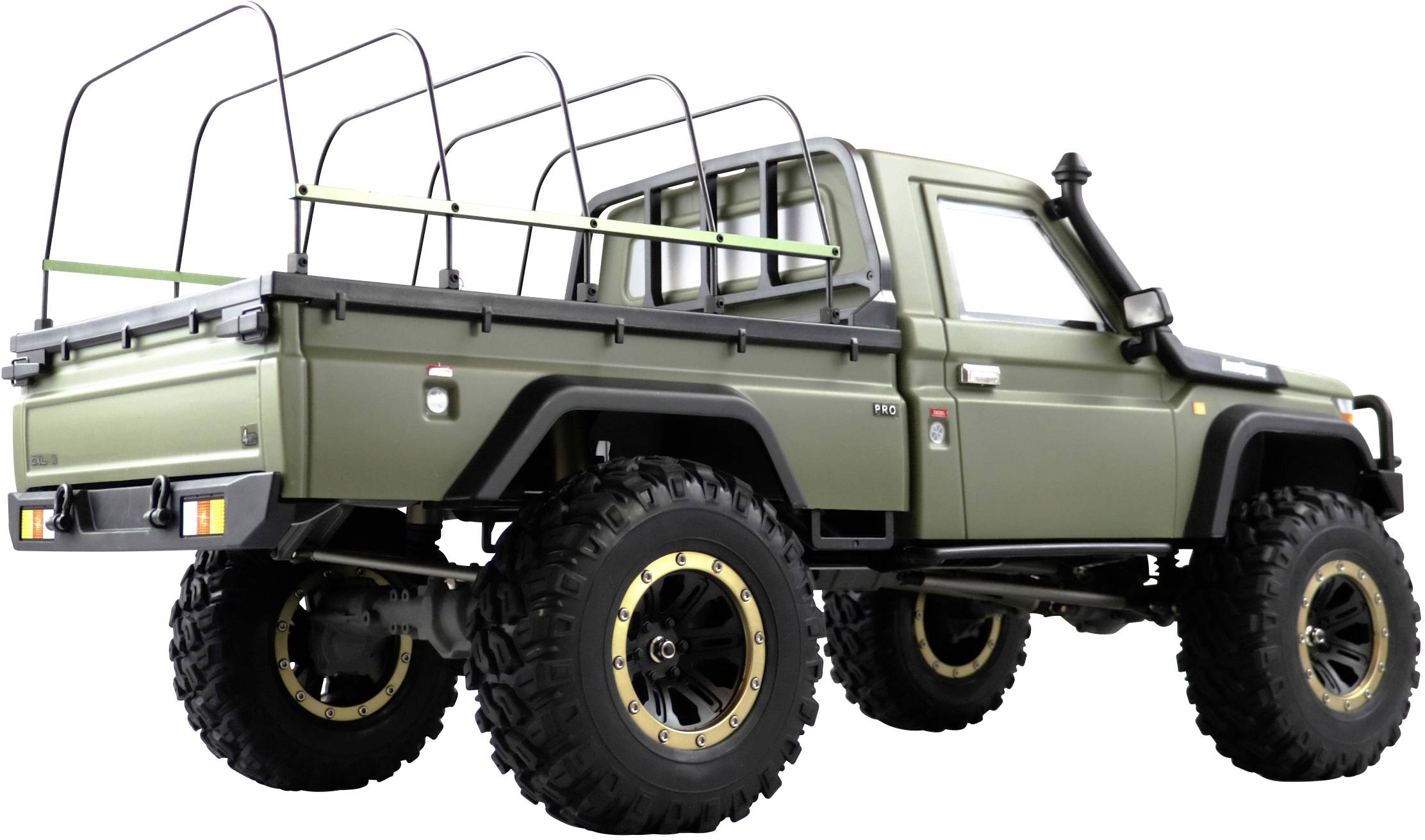 Amewi AMXRock RCX8BS Scale Crawler Pick-Up 1:8, RTR mattgrün Brushed 1:8 RC Modellauto Elektro RtR 2,4GHz