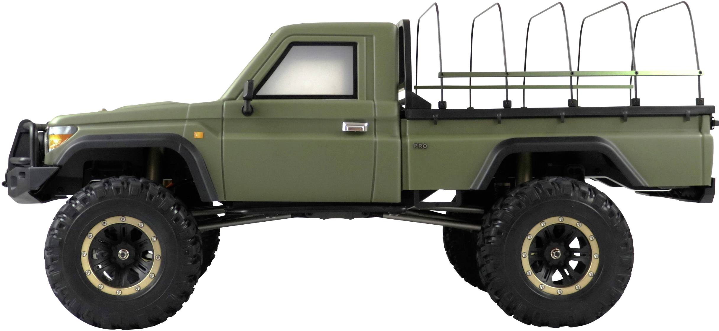 Amewi AMXRock RCX8BS Scale Crawler Pick-Up 1:8, RTR mattgrün Brushed 1:8 RC Modellauto Elektro RtR 2,4GHz