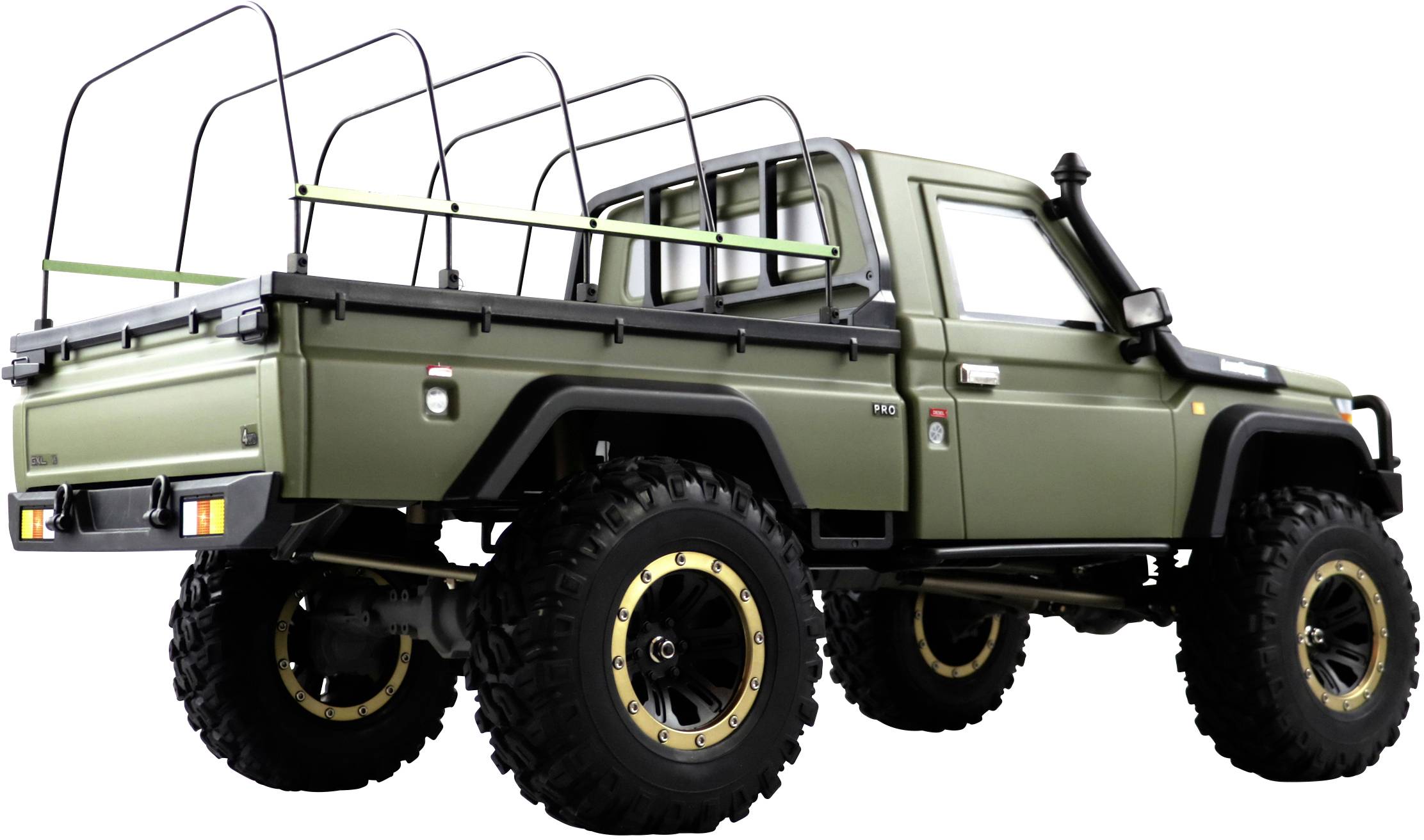 Amewi AMXRock RCX8PS Scale Crawler Pick-Up 1:8, RTR mattgrün Brushed 1:8 RC Modellauto Elektro RtR 2,4GHz