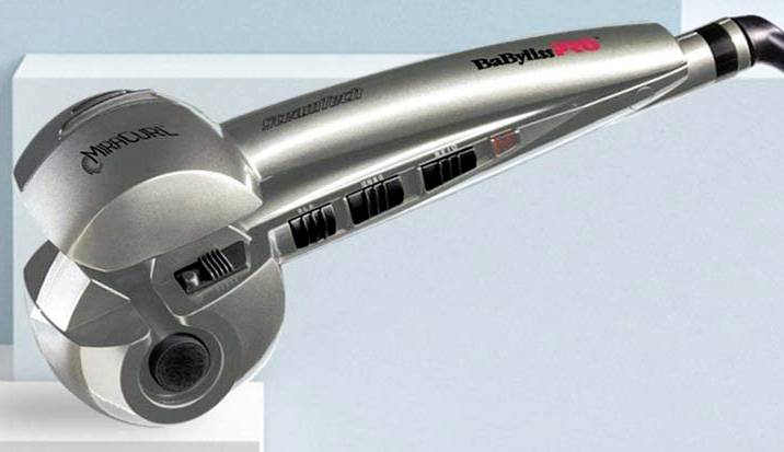 Babyliss BAB2665SE Pro MiraCurl SteamTech Lockenstab Silber mit Lockenfunktion, automatische Abschaltung