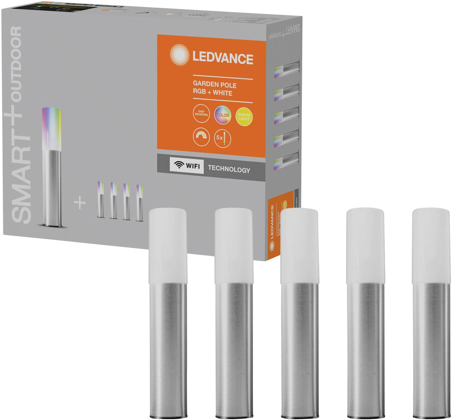 LEDVANCE 4058075478213 SMART+ GARDENPOLE MULTICOLOR RGBW WIFI LED-Gartenleuchte LED LED fest eingeb