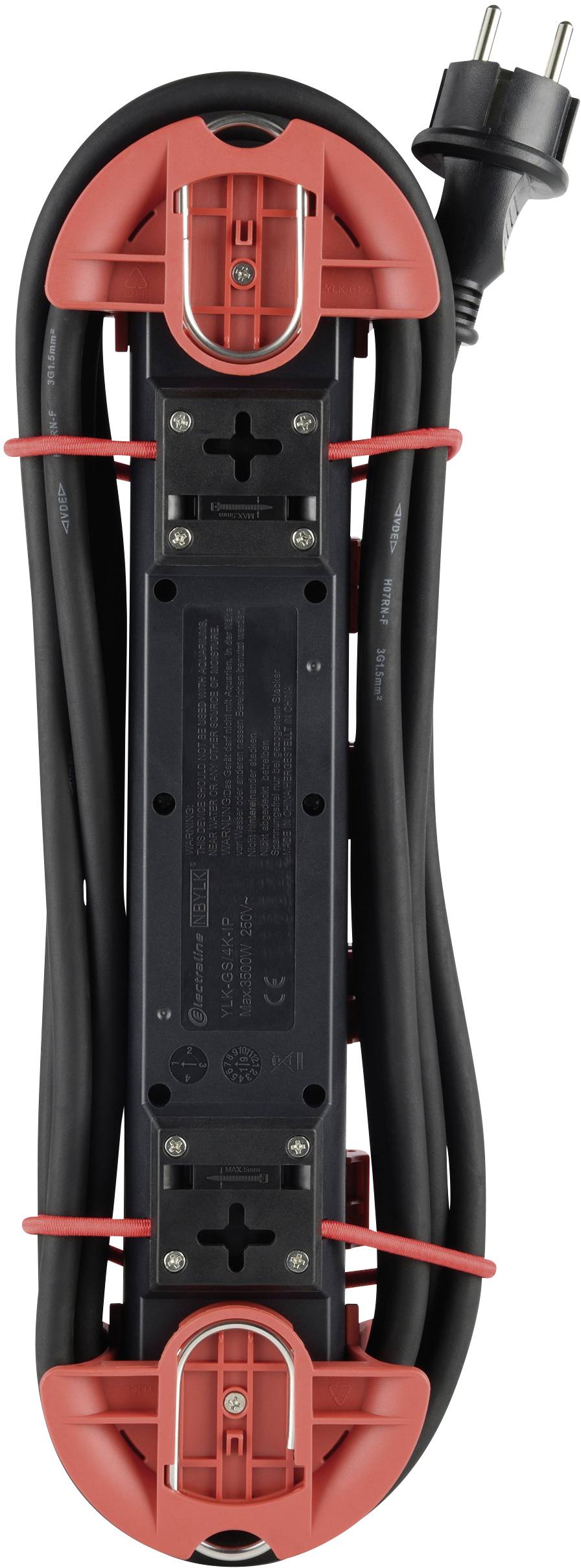 Maxtrack NV 61-5L Steckdosenleiste mit Schalter Schwarz Schutzkontakt 1St.