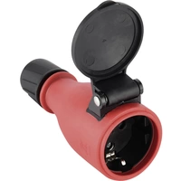 Maxtrack NV 48 KL Schutzkontaktkupplung Kunststoff Schwarz/Rot IP54 Maxtrack NV 48 KL Schutzkontaktkupplung Kunststoff Schwarz/Rot IP54