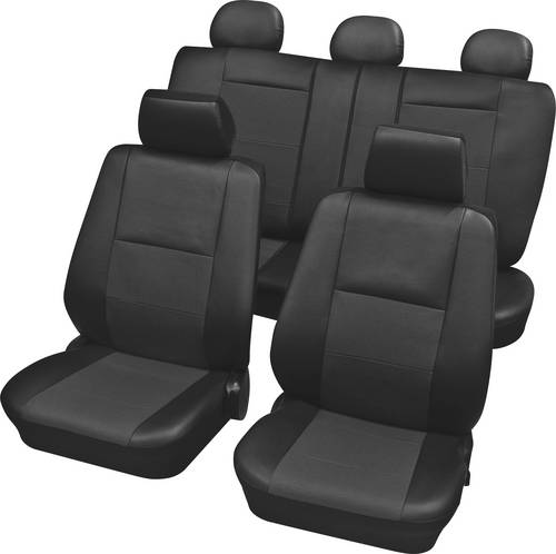 HP Autozubehör 22215 Schonbezug Elba 15tlg. Sitzbezug 15teilig Polyester Anthrazit Fahrersitz, Beif