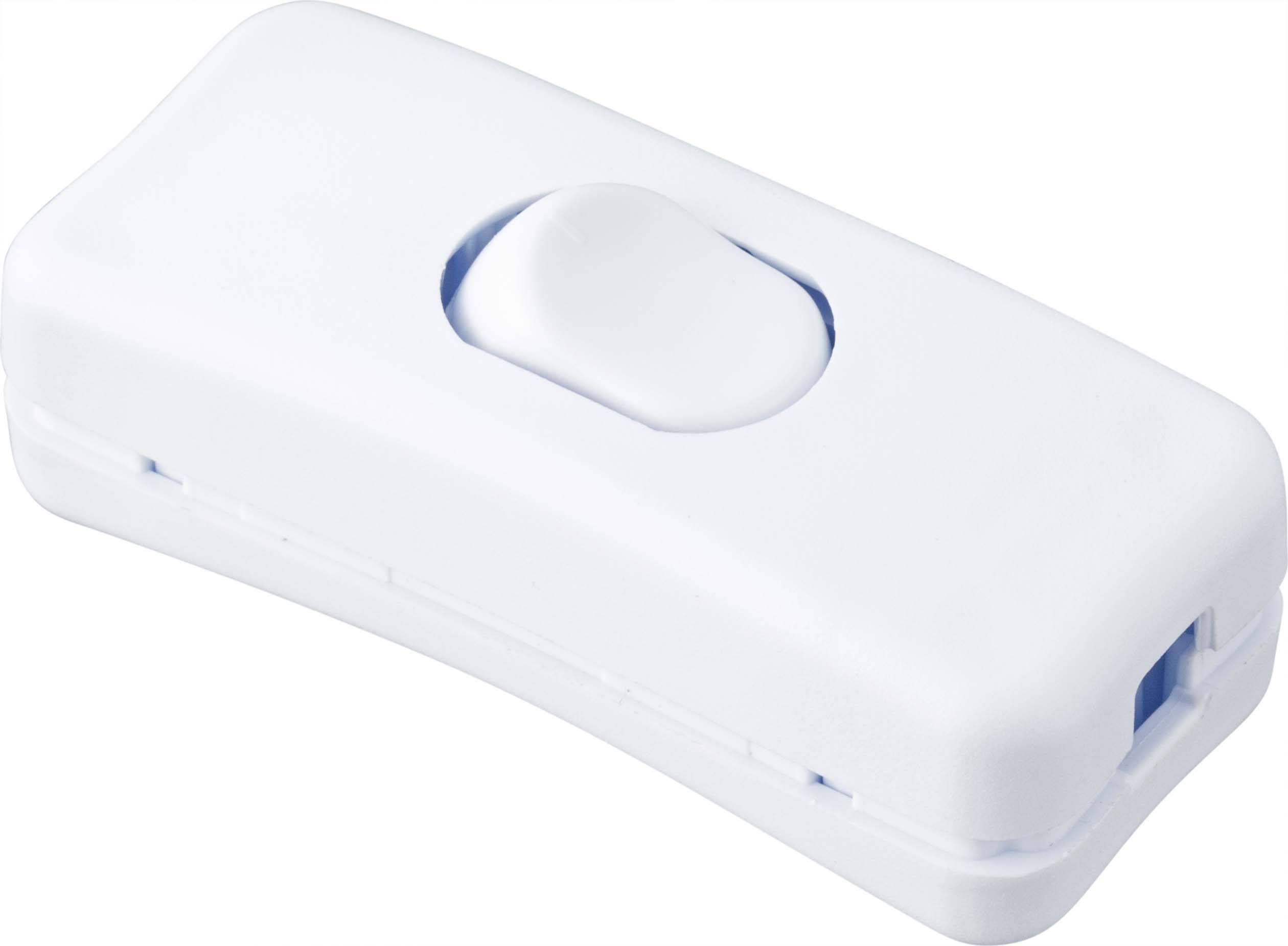 TRU COMPONENTS TC-9201172 Schnurschalter 250 V/AC 2A 1 x Aus/Ein Weiß rastend