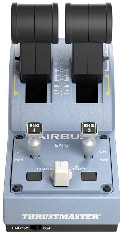 Thrustmaster TCA Officer Pack Airbus Edition Joystick USB PC Blau, Schwarz inkl. Schieberegler