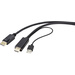 Renkforce DisplayPort / HDMI Adapterkabel DisplayPort Stecker, HDMI-A Stecker 2.00 m Schwarz RF-460