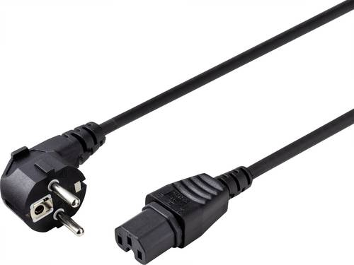Sygonix SY-5043444 Heißgeräte Netzkabel Schwarz 2.00 m