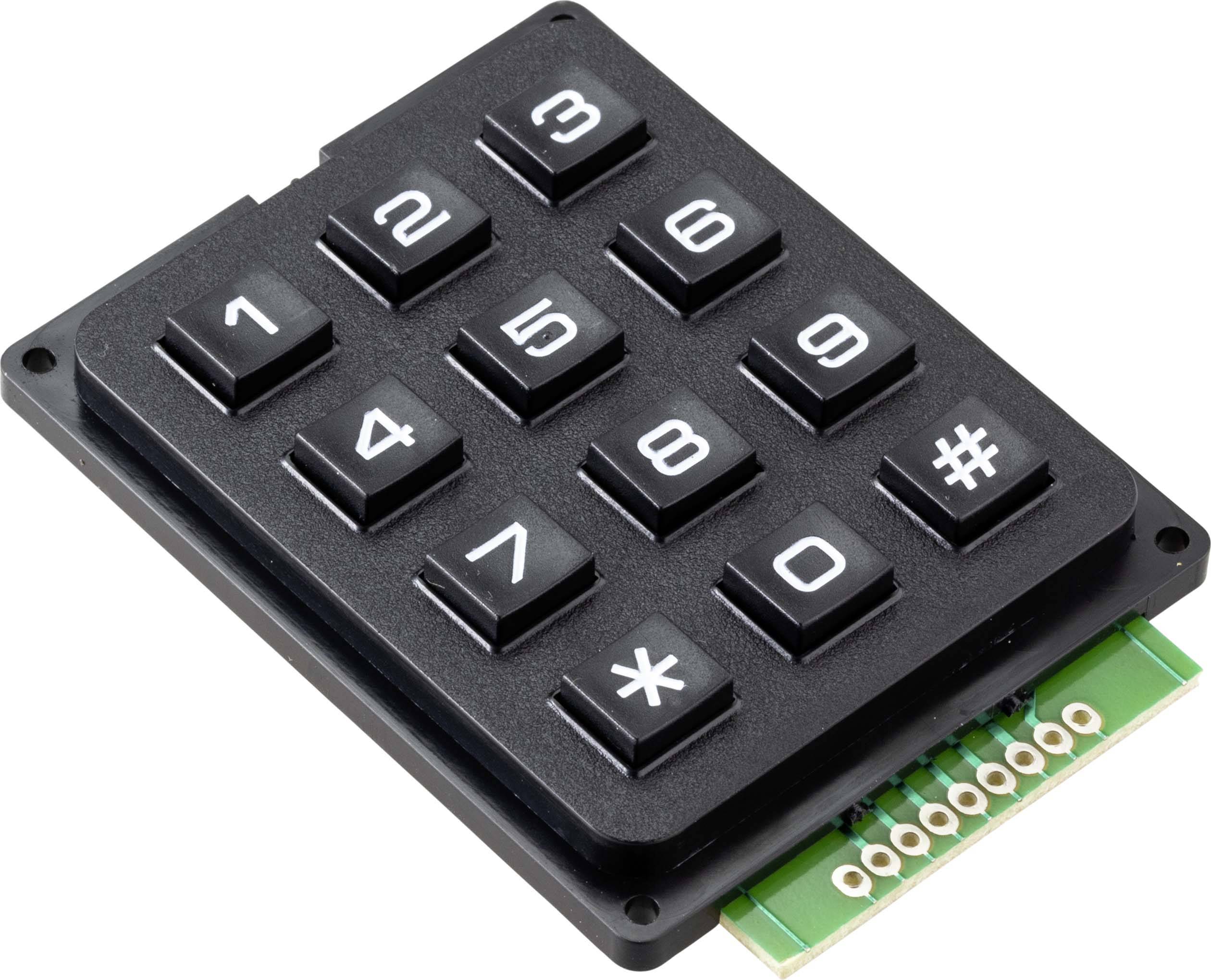 TRU COMPONENTS Drucktastenfeld Tastenfeld Matrix 3 x 4 1St.