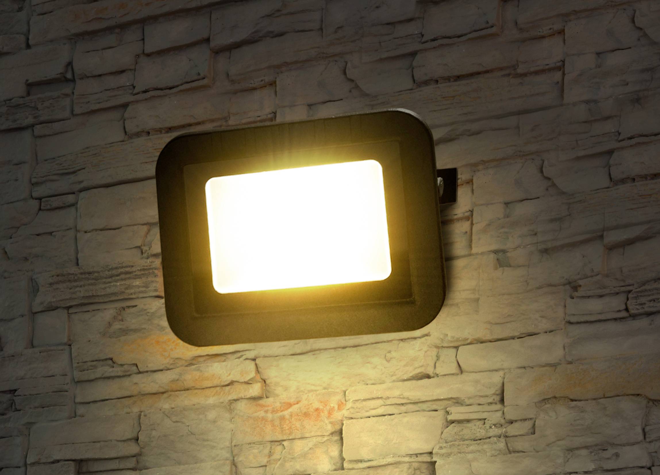 Heitronic 501028 LED-Flutlichtstrahler 30W Warmweiß