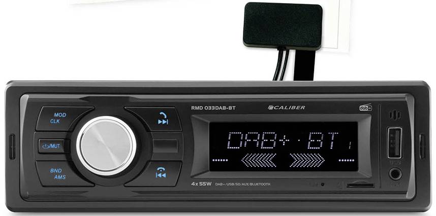 Caliber RMD033DAB-BT Autoradio DAB+ Tuner, Bluetooth®-Freisprecheinrichtung, inkl. Fernbedienung, inkl. DAB-Antenne