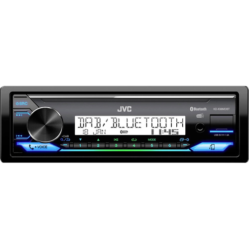 JVC KDX38MDBT Autoradio Anschluss für Lenkradfernbedienung, Bluetooth®-Freisprecheinrichtung, DAB+