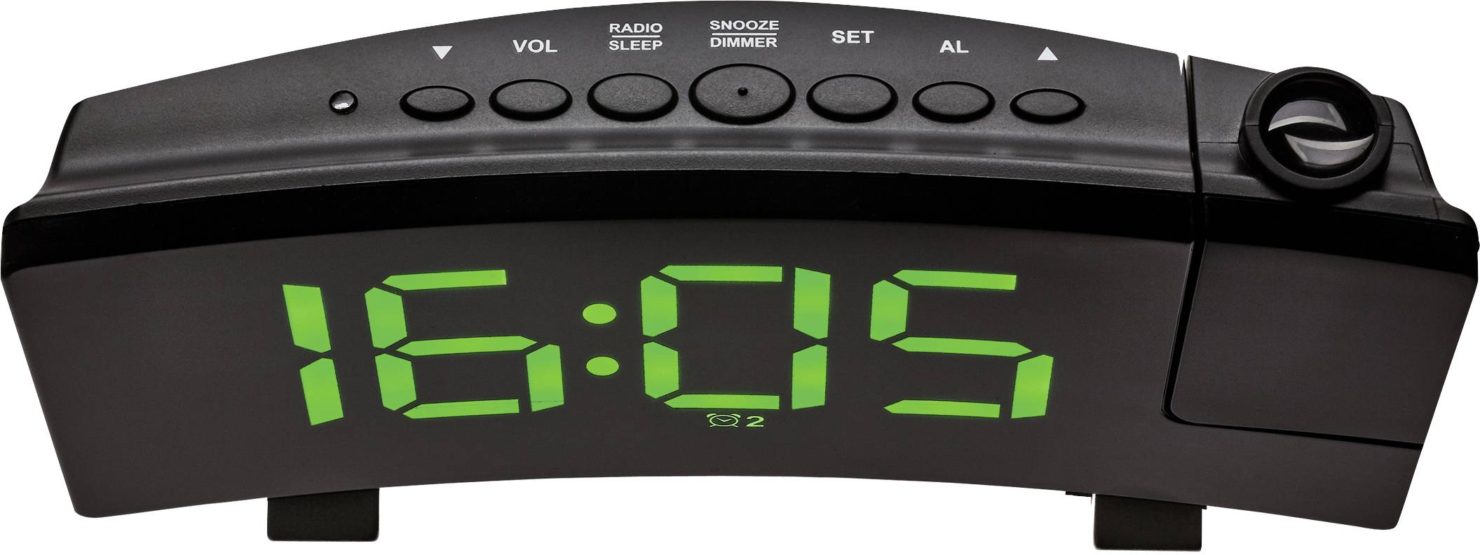 TFA Dostmann 60.5015.04 Quarz Wecker Schwarz Großes Display, USB Anschluss