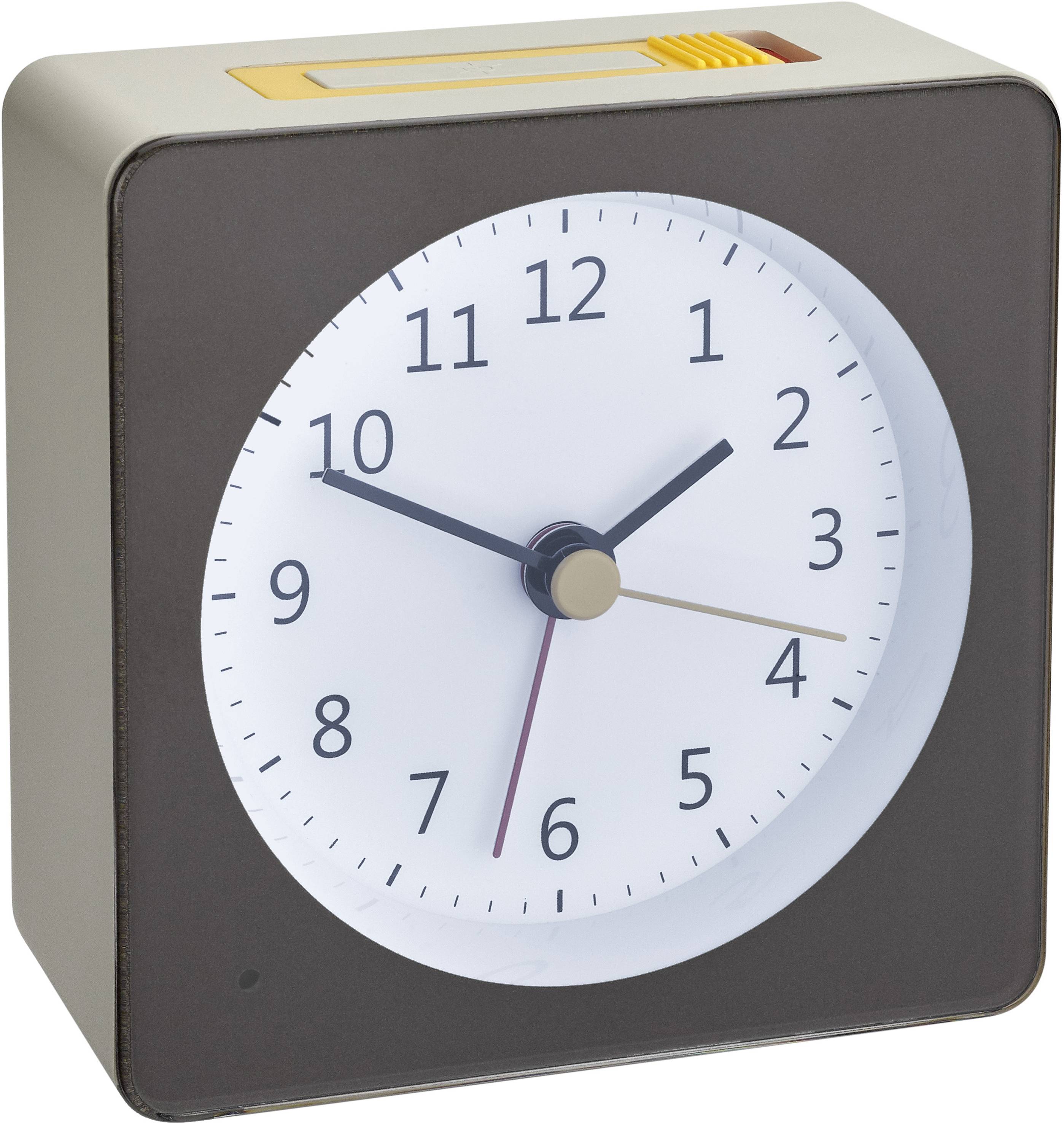 TFA Dostmann 60.1031.10 Quarz Wecker Grau, Gelb Alarmzeiten 1