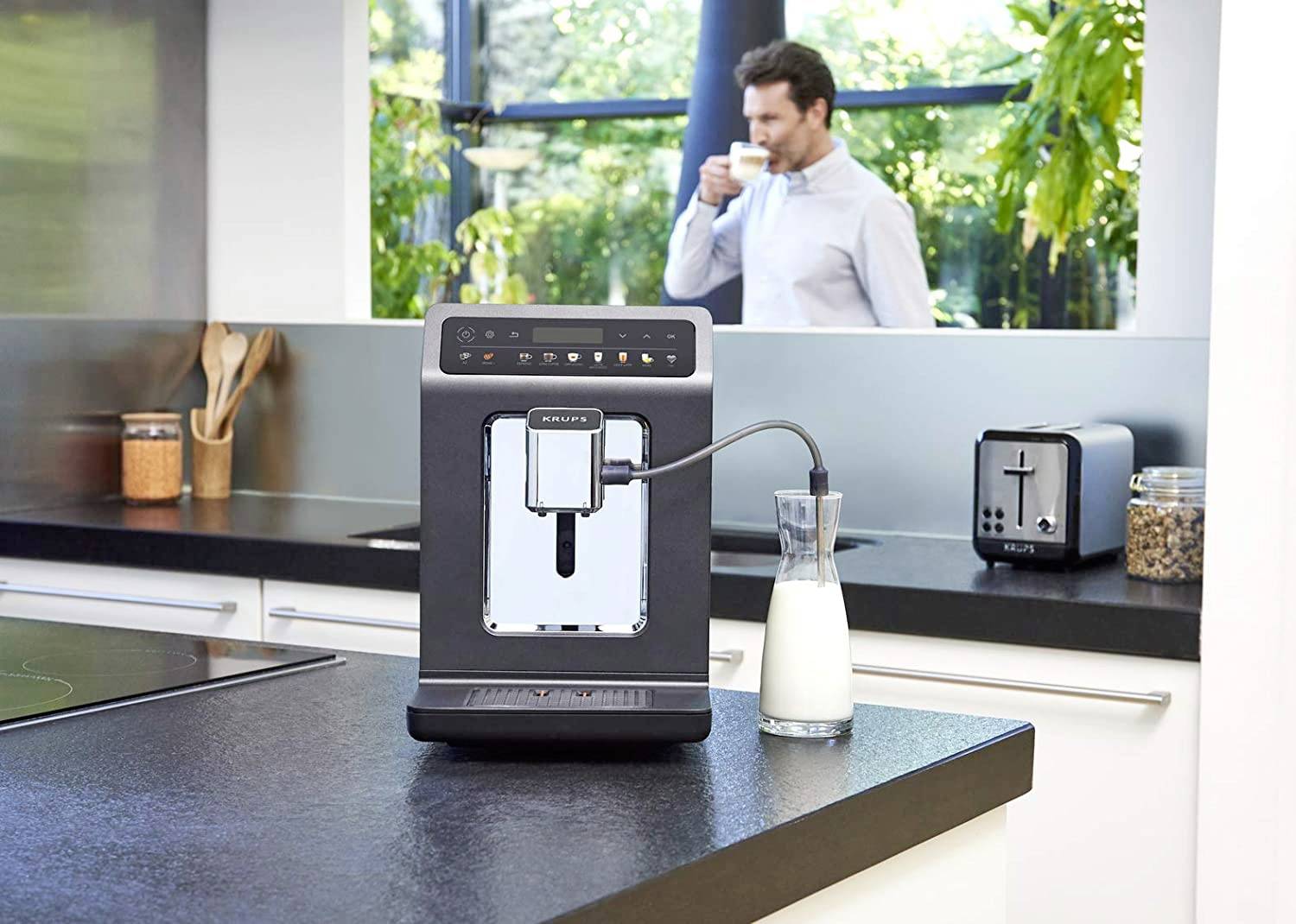 Krups EA895N Evidence One EA895N Kaffeevollautomat Graphit