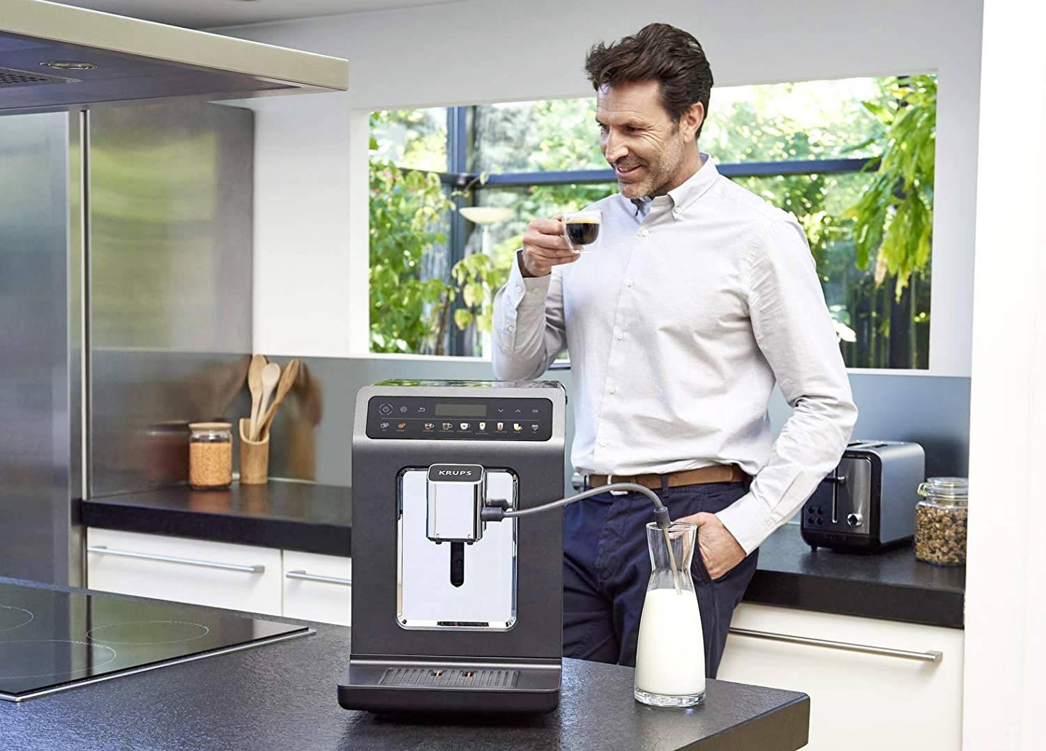 Krups EA895N Evidence One EA895N Kaffeevollautomat Graphit