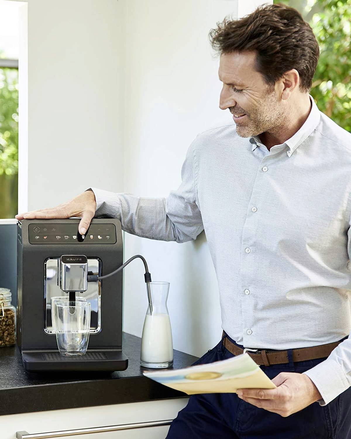 Krups EA895N Evidence One EA895N Kaffeevollautomat Graphit