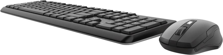 Trust ODY Silent Wireless Deskset Kabellos Tastatur, Maus-Set Deutsch, QWERTZ Schwarz