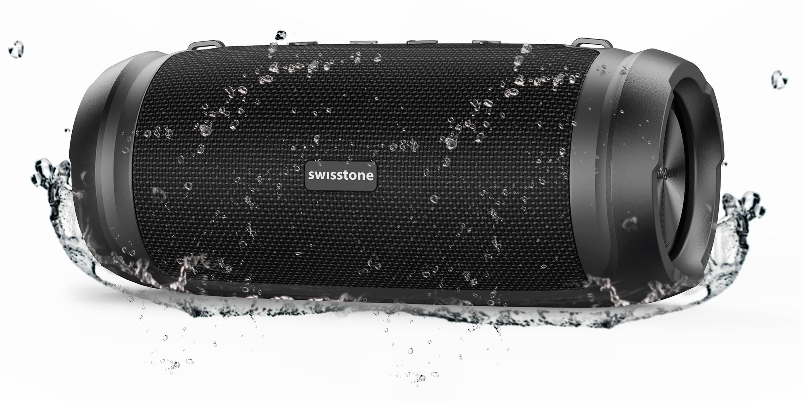 swisstone BX 580XXL Bluetooth® Lautsprecher Freisprechfunktion, Outdoor, Wasserfest Schwarz