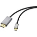 Renkforce USB-C® / DisplayPort Adapterkabel USB-C® Stecker, DisplayPort Stecker 2.00 m Schwarz RF-4