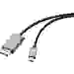 Câble adaptateur Renkforce USB-C® / DisplayPort USB-C® mâle, Fiche mâle DisplayPort 1.00 m noir RF-4600984 Ultra HD (8K) Câble