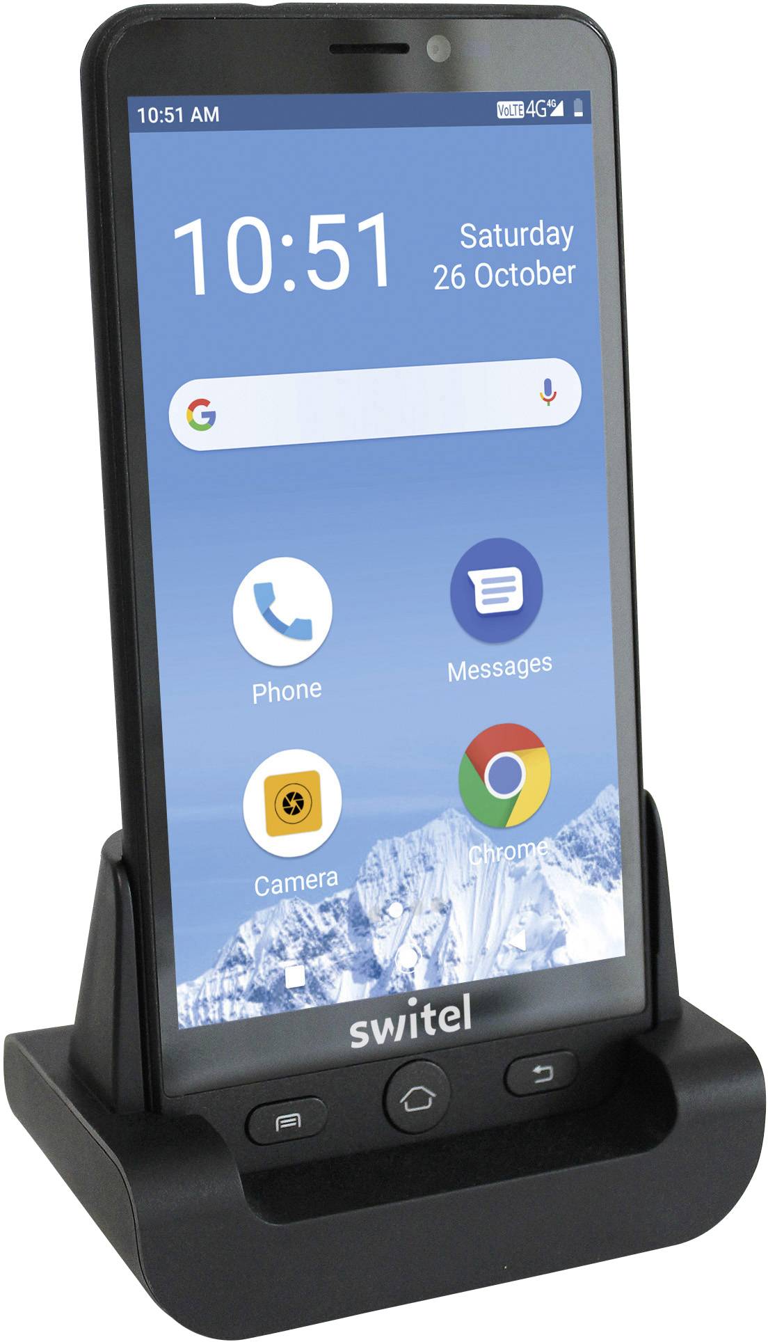 Switel VS700 Senioren-Smartphone 2 GB 14 cm (5.5 Zoll) Schwarz Android™ 9.0