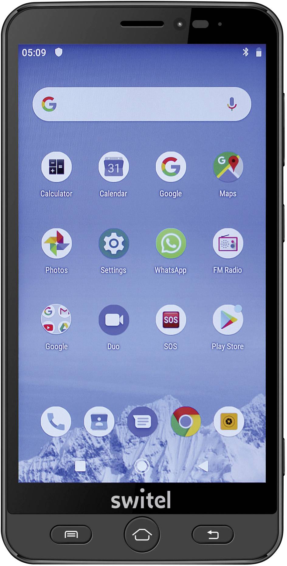 Switel VS700 Senioren-Smartphone 2 GB 14 cm (5.5 Zoll) Schwarz Android™ 9.0