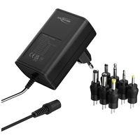 Ansmann 1201-0023 Steckernetzteil, einstellbar 12 V/DC, 9 V/DC, 7.5 V/DC, 6 V, 4.5 V/DC, 3V 1000mA 12W Ansmann 1201-0023 Steckernetzteil, einstellbar 12 V/DC, 9 V/DC, 7.5 V/DC, 6 V, 4.5 V/DC, 3V 1000mA 12W