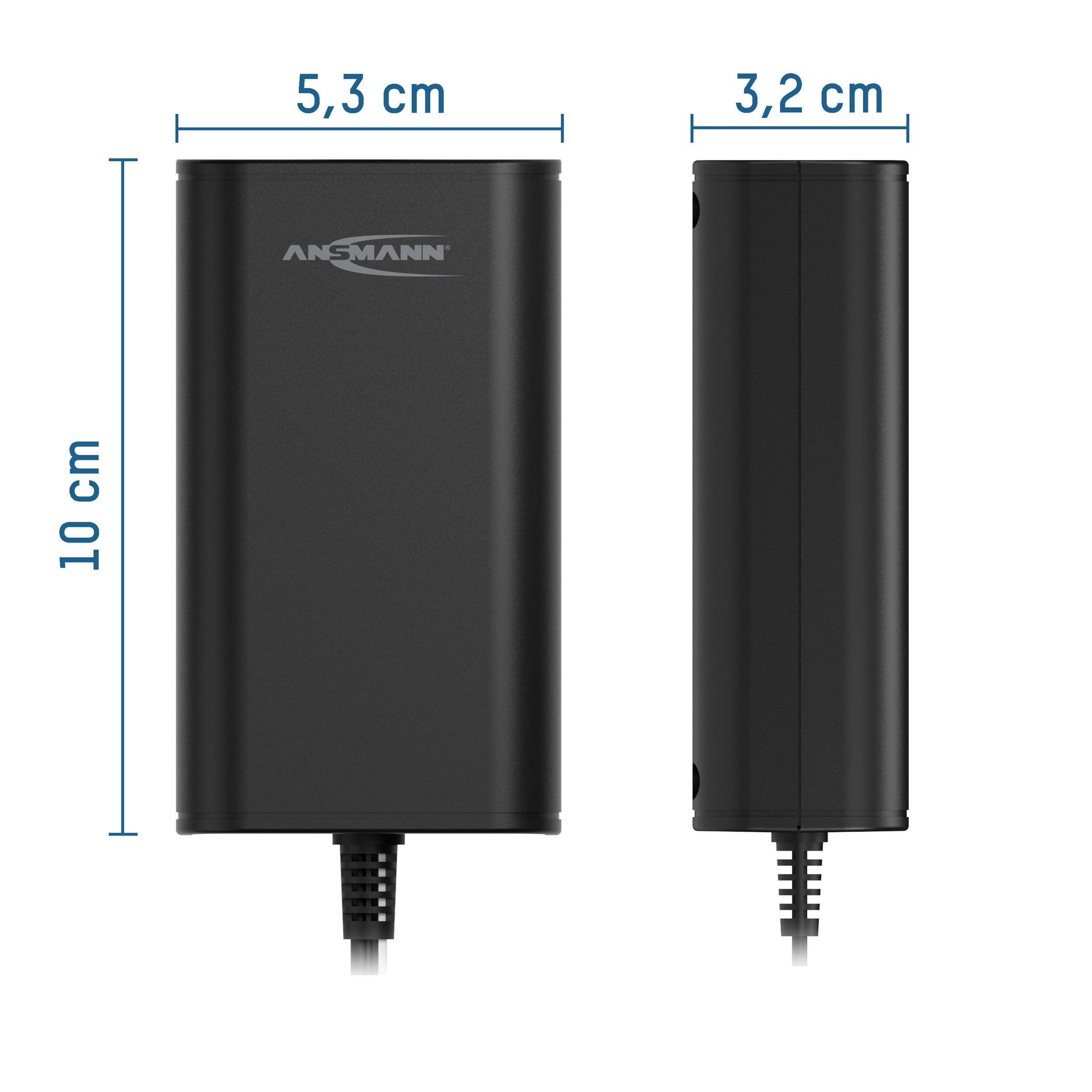 Ansmann 1201-0026 Steckernetzteil, einstellbar 12 V/DC, 24 V/DC, 22 V/DC, 20 V/DC, 19 V/DC, 18 V/DC, 15 V/DC 2250 mA 27 W