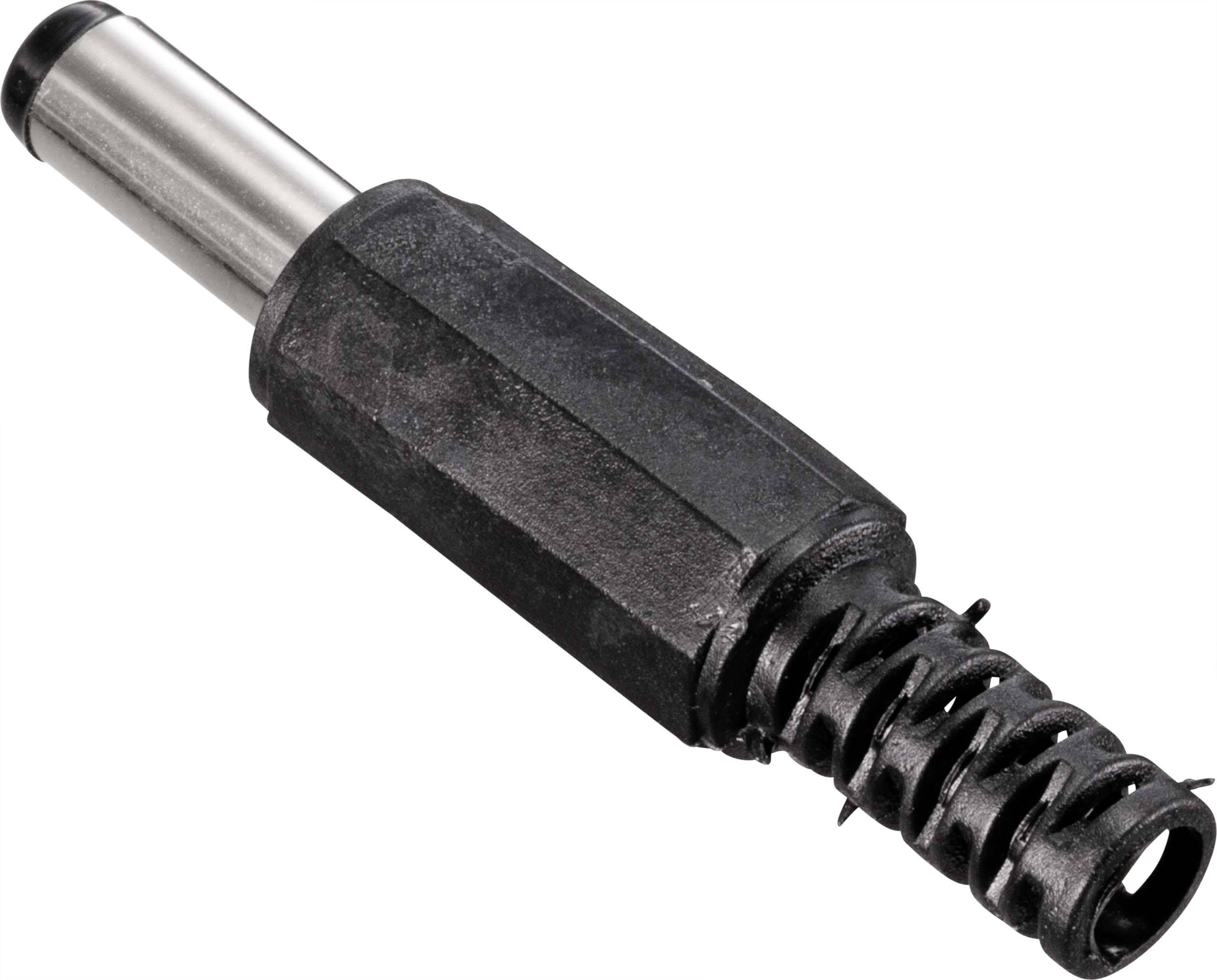 TRU COMPONENTS Niedervolt-Steckverbinder Stecker, gerade 5.5mm 2.5mm Bulk