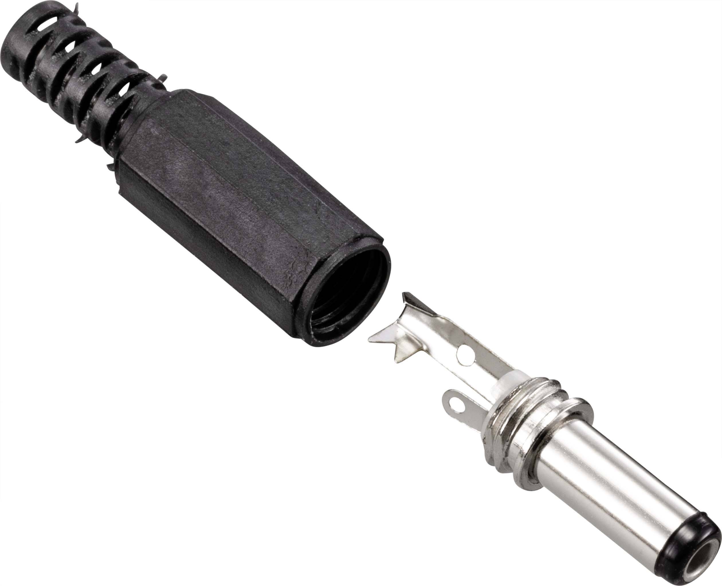 TRU COMPONENTS Niedervolt-Steckverbinder Stecker, gerade 5.5mm 2.5mm Bulk