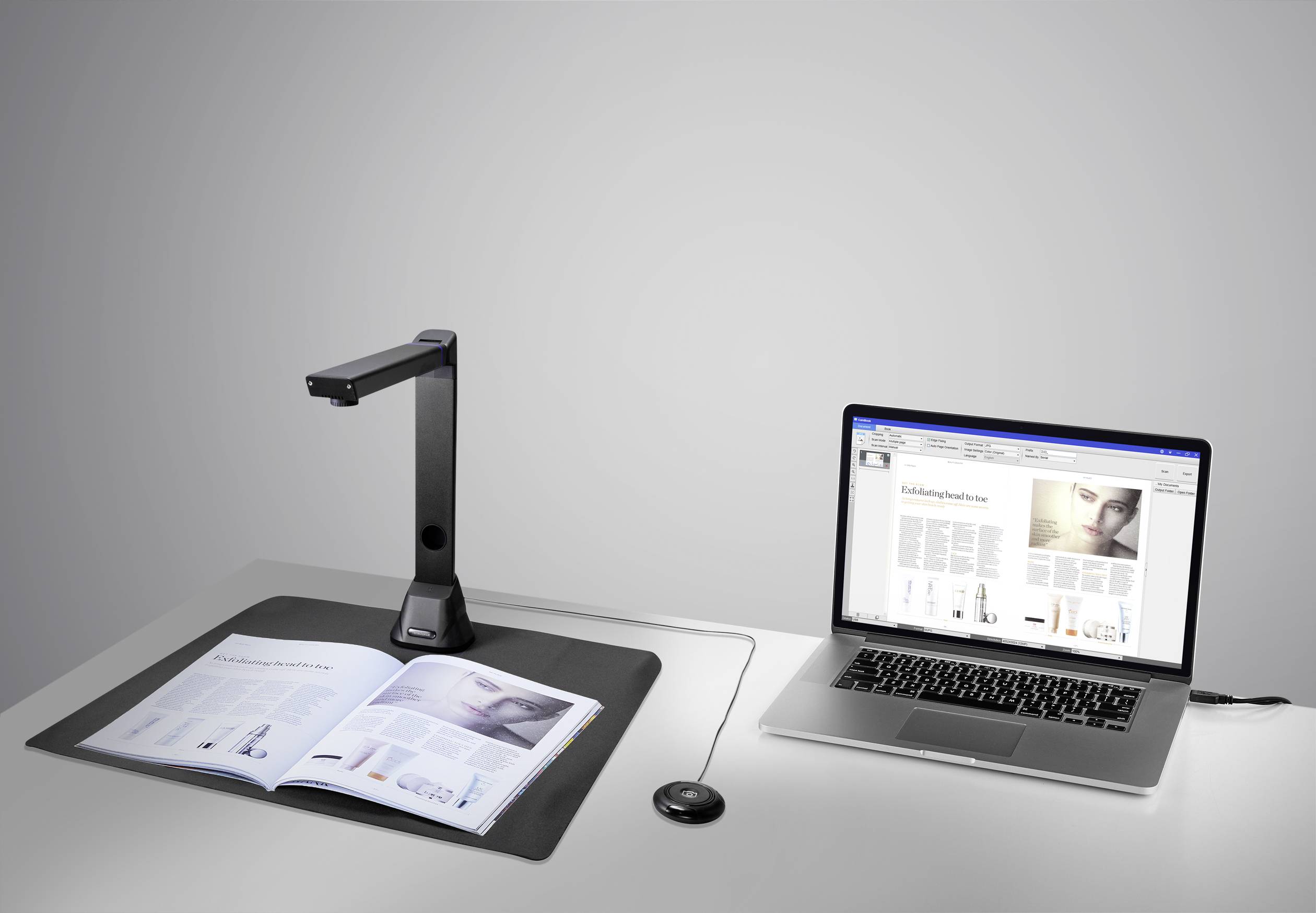 Renkforce RF-ET17 PLUS Dokumentenkamera 16 Megapixel A3 4608 x 3456 Pixel USB LED-Beleuchtung, Kabel-Fernauslöser, Texterkennung