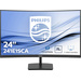 Philips 241E1SCA LCD-Monitor EEK F (A - G) 61cm (24 Zoll) 1920 x 1080 Pixel 16:9 4 ms Kopfhörer-Buchse, Audio-Line-in VA LED