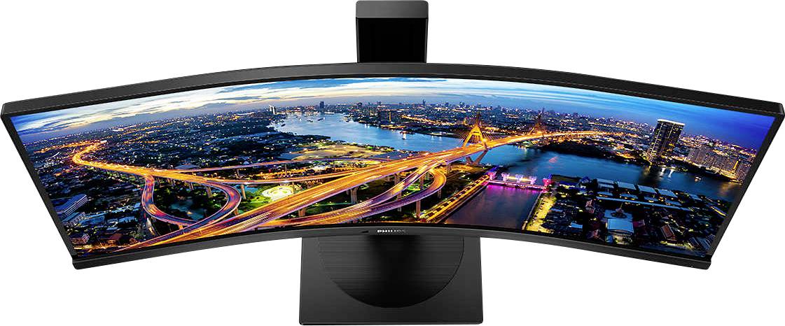 Philips Monitore 346B1C LCD-Monitor EEK G (A - G) 86.4cm (34 Zoll) 3440 x 1440 Pixel 21:9 5 ms RJ45, Kopfhörer-Buchse VA LED