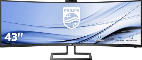 Philips 439P9H LCD-Monitor 110.2cm (43.4 Zoll) EEK B (A+++ - D) 3840 x 1200 Pixel 4 ms RJ45, Kopfhö