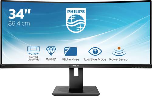 Philips 342B1C LCD-Monitor 86.4cm (34 Zoll) EEK A (A+++ - D) 2560 x 1080 Pixel UWFHD 5 ms Kopfhörer