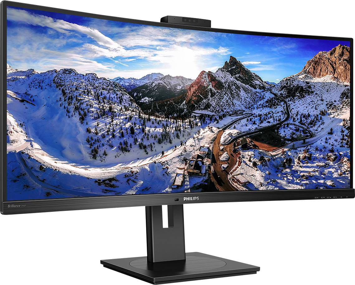 Philips Monitore 346P1CRH LCD-Monitor EEK G (A - G) 86.4 cm (34 Zoll) 3440 x 1440 Pixel 21:9 4 ms RJ45, Kopfhörer-Buchse VA LED