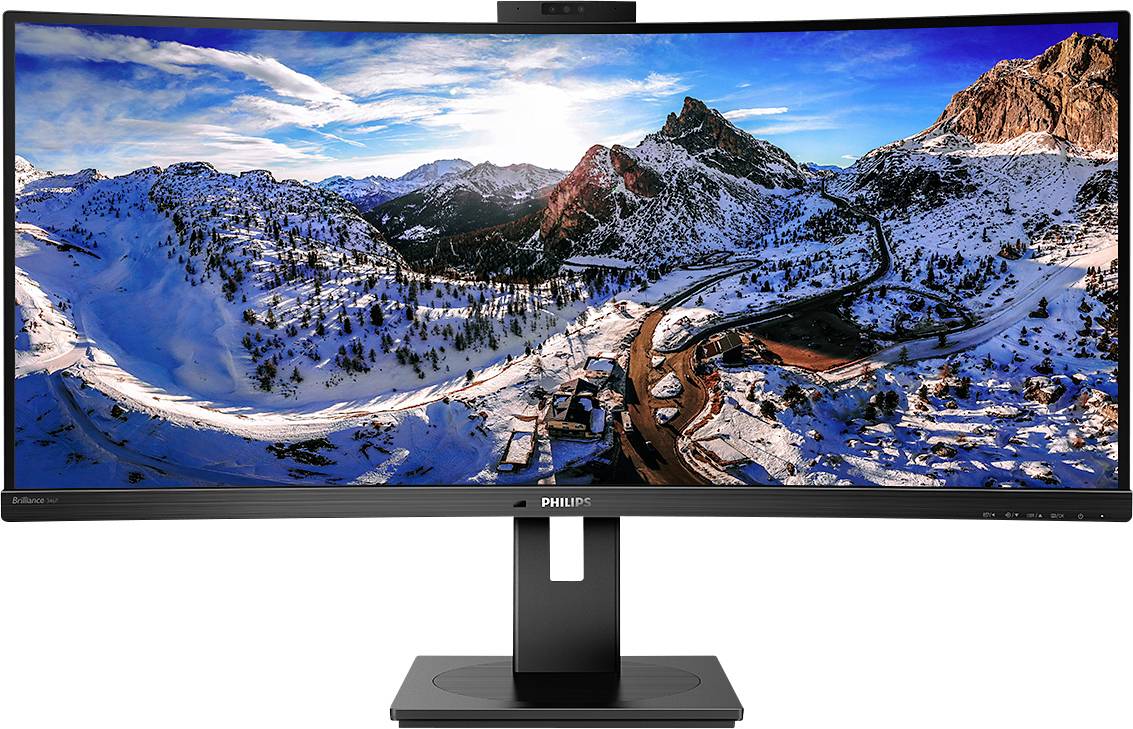 Philips Monitore 346P1CRH LCD-Monitor EEK G (A - G) 86.4 cm (34 Zoll) 3440 x 1440 Pixel 21:9 4 ms RJ45, Kopfhörer-Buchse VA LED