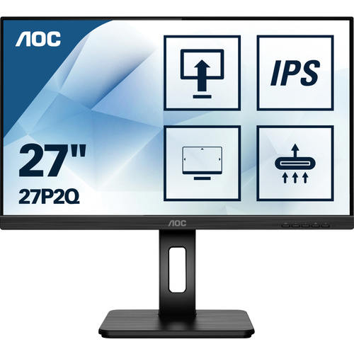 AOC 27P2Q LCD-Monitor 68.6cm (27 Zoll) EEK E (A - G) 1920 x 1080 Pixel Full HD 4 ms Kopfhörer-Buchse, Audio-Line-in IPS LED
