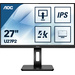 AOC U27P2 LCD-Monitor EEK G (A - G) 68.6cm (27 Zoll) 3840 x 2160 Pixel 16:9 4 ms Kopfhörer-Buchse, Audio-Line-in IPS LED