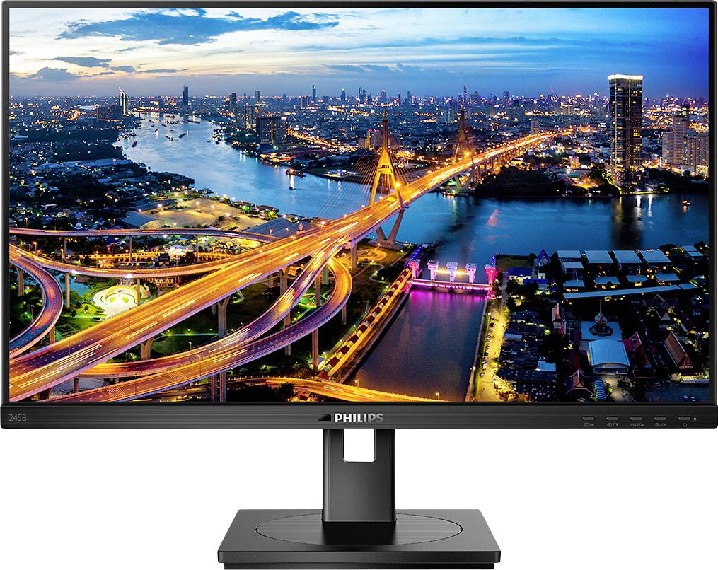 Philips Monitore 245B1 LCD-Monitor EEK E (A - G) 61cm (24 Zoll) 2560 x 1440 Pixel 16:9 4 ms Kopfhörer-Buchse IPS LED