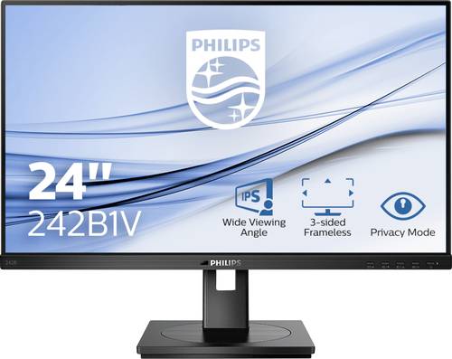 Philips 242B1V LCD-Monitor 61cm (24 Zoll) EEK B (A+++ - D) 1920 x 1080 Pixel Full HD 4 ms Kopfhörer