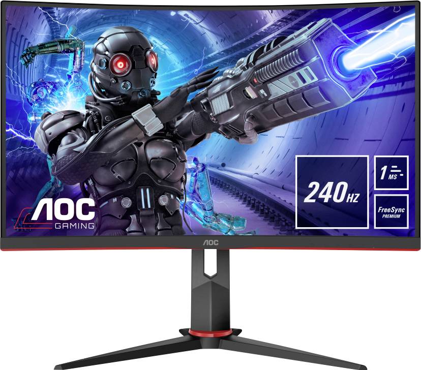 AOC C32G2ZE/BK LCD-Monitor EEK F (A - G) 81.3 cm (32 Zoll) 1920 x 1080 Pixel 16:9 1 ms Kopfhörer-Buchse VA LED