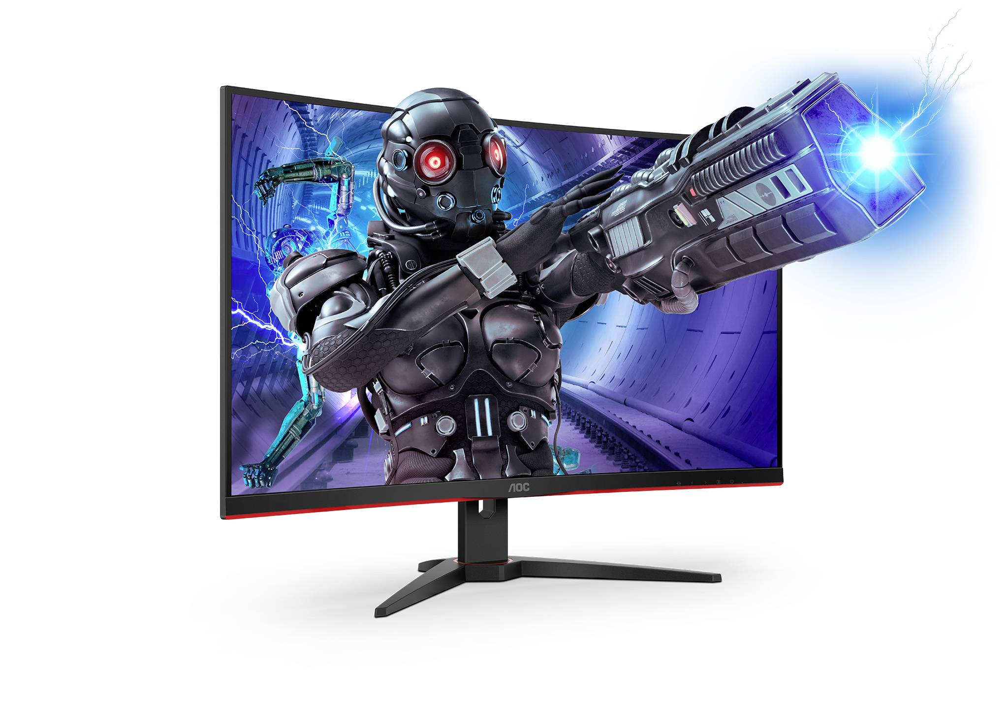 AOC C32G2ZE/BK LCD-Monitor EEK F (A - G) 81.3 cm (32 Zoll) 1920 x 1080 Pixel 16:9 1 ms Kopfhörer-Buchse VA LED