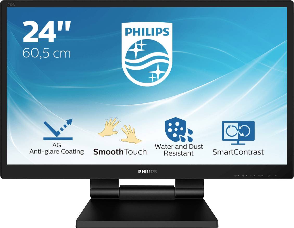 Philips Monitore 242B9TL LCD-Monitor EEK E (A - G) 61 cm (24 Zoll) 1920 x 1080 Pixel 16:9 5 ms Kopfhörer-Buchse, Audio-Line-in IPS LED