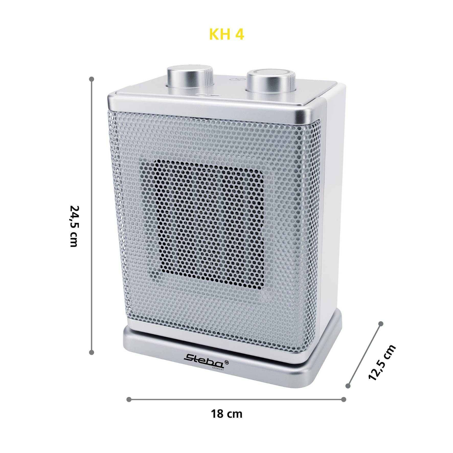 Steba 392400 Keramik-Heizlüfter KH 4 30 m² Weiß-Silber