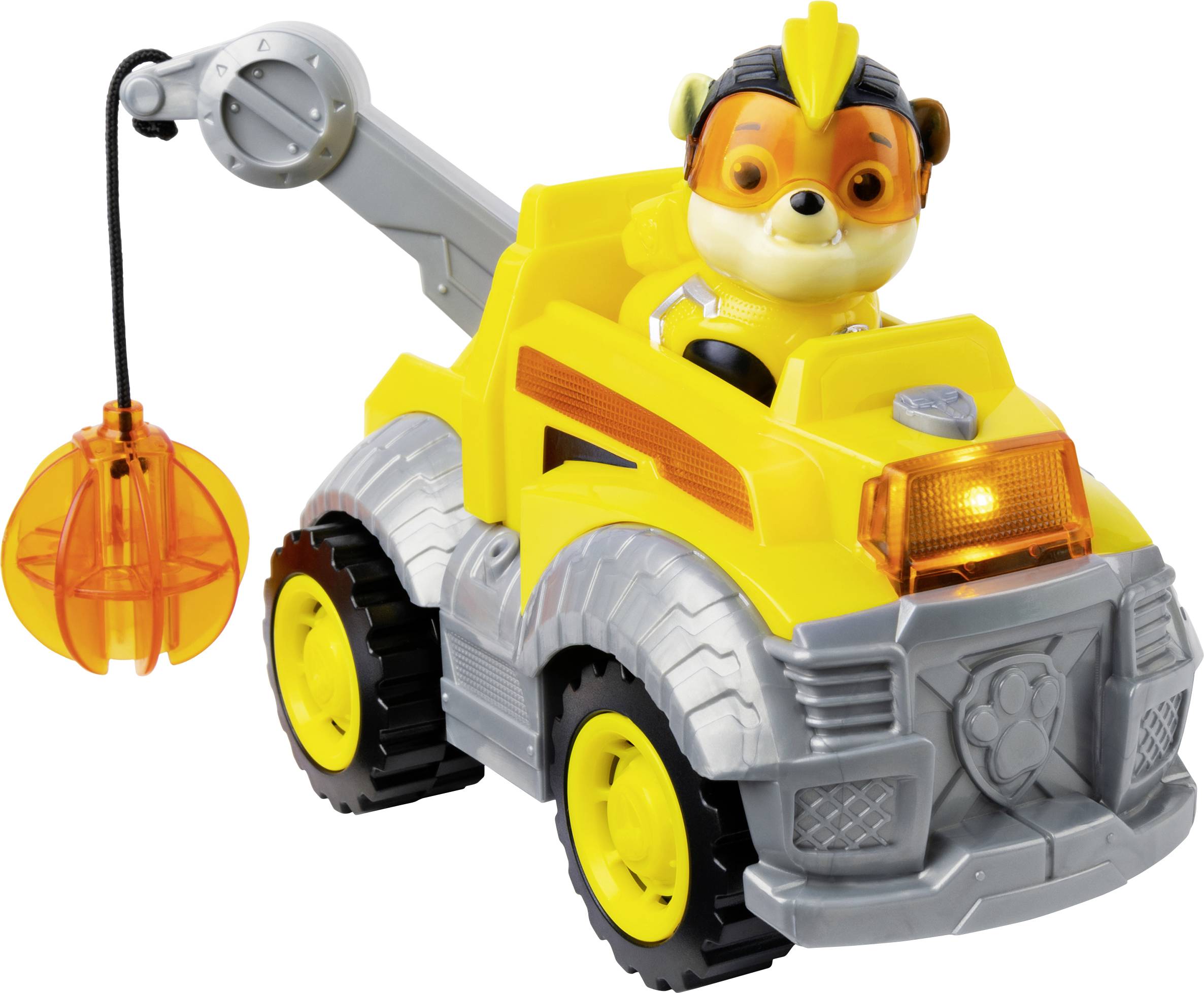 PAW Patrol, Mighty Pups Super PAWs Luxusfahrzeug von Rubble mit Lichtern und Geräuschen