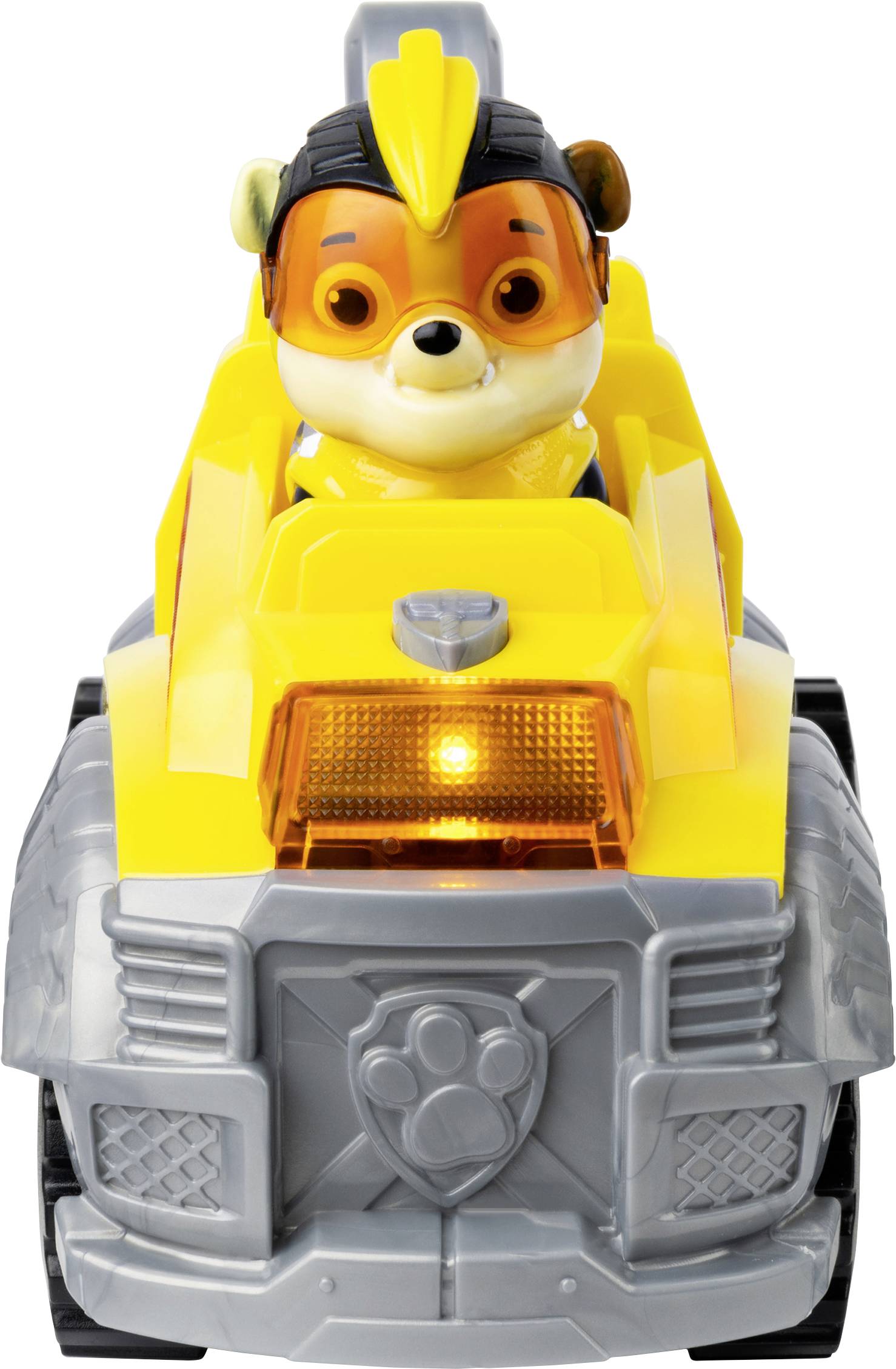 PAW Patrol, Mighty Pups Super PAWs Luxusfahrzeug von Rubble mit Lichtern und Geräuschen